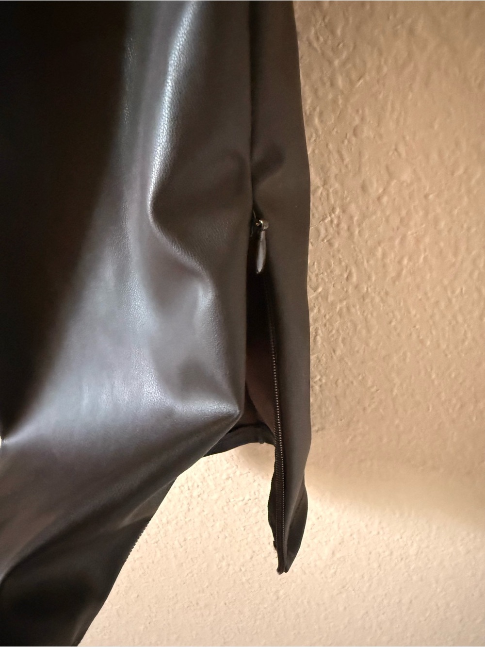 H&M Brown Faux Leather Straight-Leg Pants - Picture 7 of 7